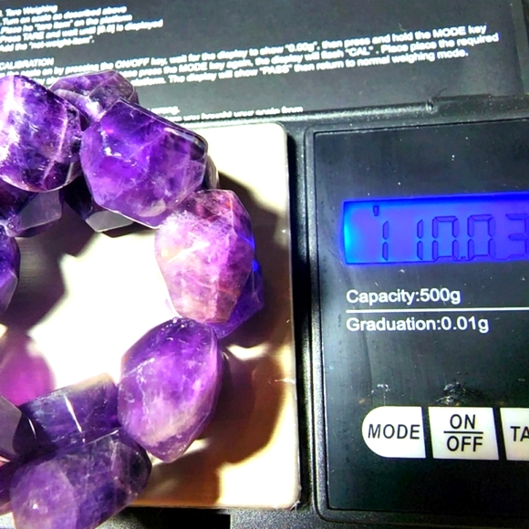 Amethyst Chunky Faceted Nugget Choker - Picture 7 of 7